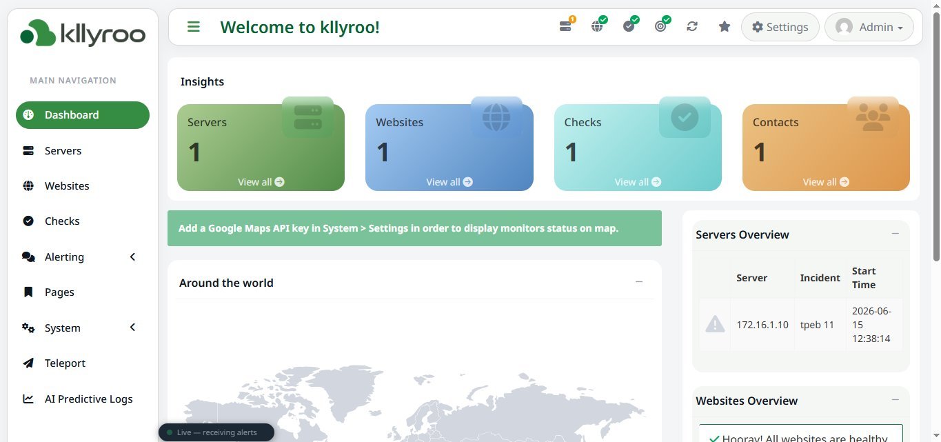 kllyroo dashboard preview